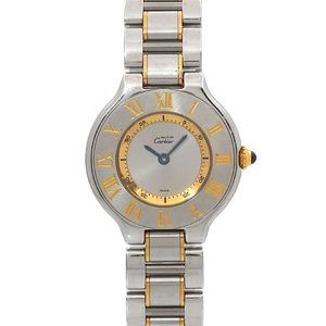 Cartier Must 21 Vantianne Two-tone Watch W10073R6 Women's Silver Quartz